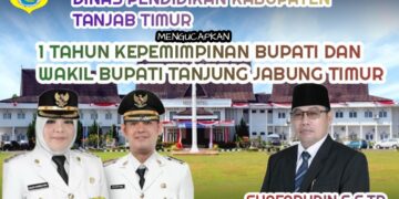 Keluarga Besar Dinas Pendidikan Kabupaten Tanjung Jabung Timur Mengucapkan 1 Tahun Kepemimpinan Bupati Dan Wakil Bupati Tanjung Jabung Timur