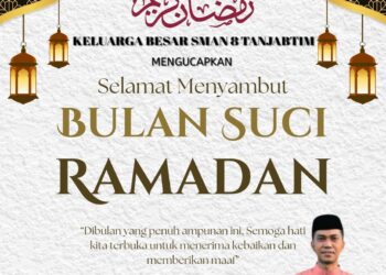 Keluarga Besar SMAN 8 Tanjabtim Mengucapkan Selamat Menunaikan Ibadah Puasa 1447 H