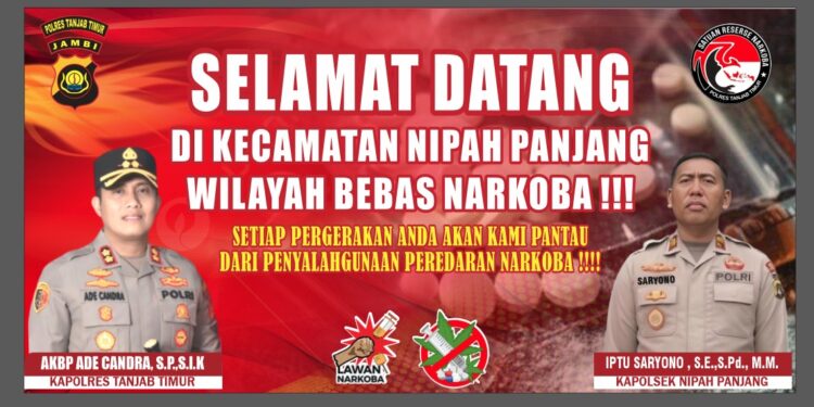 Polres Tanjab Timur Deklarasikan Nipah Panjang sebagai Wilayah Bebas Narkoba