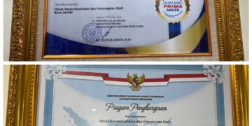 Dukcapil Kota Jambi Borong Penghargaan Nasional, Raih Dukcapil Prima Award dan Predikat Pelayanan Prima