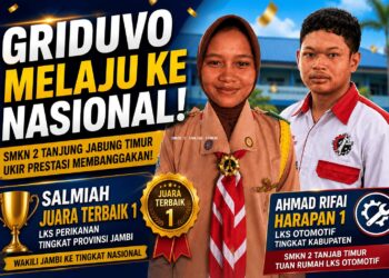 Peringkat Satu Lomba Kompetensi Siswa( LKS) Tingkat Provinsi Tahun 2026 , SMKN 2 Tanjabtim Dipercaya Mewakili Provinsi Jambi Ketingkat Nasional