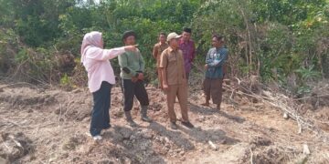 Hasnibah Wakil Ketua DPRD Tanjabtim di Dampingi Lurah Dan RT Tinjau Proyek Tanggul Penahan Banjir