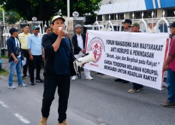 Forum Mahasiswa Dan Masyarakat Anti Korupsi & Penindasan Gelar Aksi, Desak Transparansi Anggaran Dinas Pendidikan Sumut