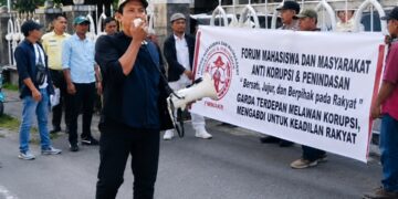 Forum Mahasiswa Dan Masyarakat Anti Korupsi & Penindasan Gelar Aksi, Desak Transparansi Anggaran Dinas Pendidikan Sumut