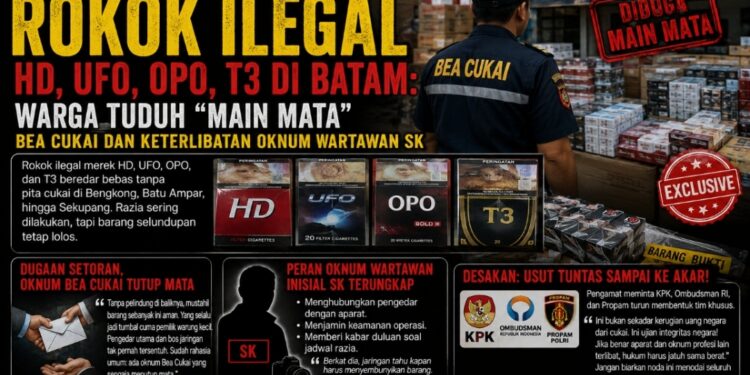 Dugaan Jaringan Rokok Ilegal HD, UFO, OPO, T3 Di Batam: Warga Tuduh “Main Mata” Bea Cukai Dan Keterlibatan Oknum Wartawan SK