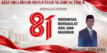 Keluarga Besar SMAN 8 Tanjabtimur Mengucapkan Dirgahayu HUT RI Ke 81
