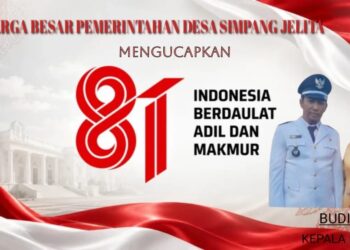 Keluarga Besar Pemerintah Desa Simpang Jelita Mengucapkan Dirgahayu HUT RI Ke 81