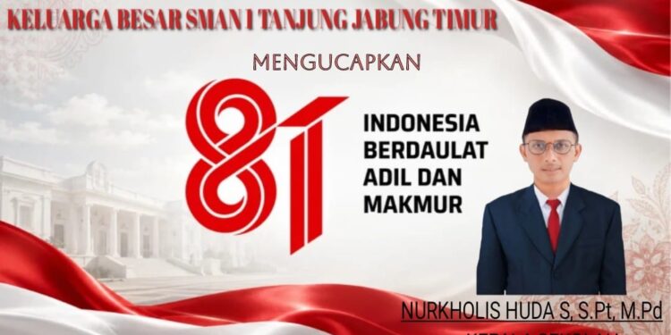 Keluarga Besar SMAN 1 Tanjabtimur Mengucapkan Dirgahayu HUT RI Ke 81