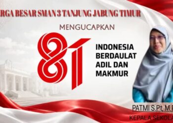 Keluarga Besar SMAN 3 Tanjabtimur Mengucapkan Dirgahayu HUT RI Ke 81