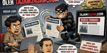 Tajam24Jam.com Disorot Keras AWaSI Jambi: Diduga “Panen” Berita Media Lain Tanpa Izin dan Atribusi