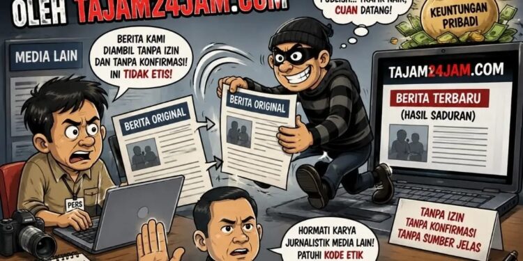 Tajam24Jam.com Disorot Keras AWaSI Jambi: Diduga “Panen” Berita Media Lain Tanpa Izin dan Atribusi