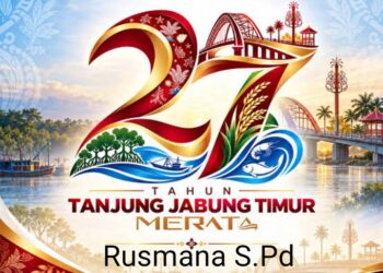 Keluarga Besar SDN 104/ X Rantau Rasau Satu Mengucapkan HUT Kabupaten Tanjung Jabung Timur Ke 27