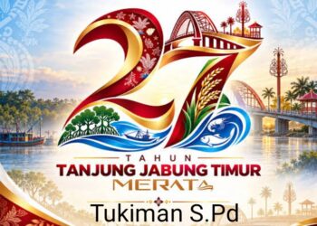 Keluarga Besar SDN 138 /X Rantau Rasau Dua Mengucapkan HUT Kabupaten Tanjung Jabung Timur Ke 27